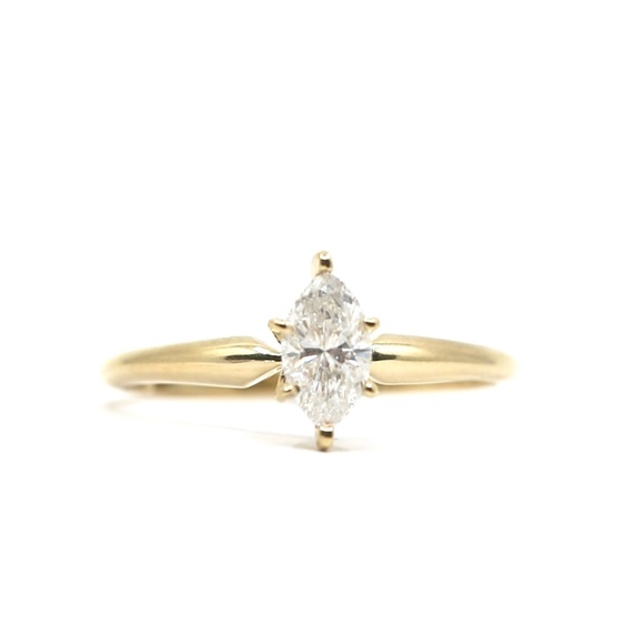 Jenna Jameson Jewelry - 0.48 Carat Diamond Yellow 14k Marquise Ring